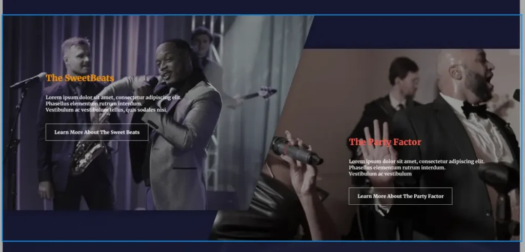 Wedding Band Web Design